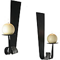 Reverse Curle-up Candle Sconces (Set of 2)