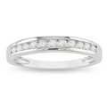 10k White Gold 1/4ct TDW Diamond Channel Band (J-K, I2-I3)