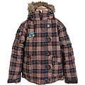 Sessions Bunny Kid's Brown Plaid Snowboard Jacket