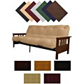 Providence Full Mission-style Frame/Twill Splendor Mattress Futon Set