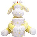 Piccolo Bambino Coral Blanket and Big Yellow Toy Giraffe