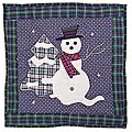Snowman 16-inch Throw Pillows (Set of 2)