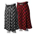 Adi Designs Junior's Belted Plaid Skirt