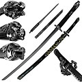 Silver Dragon Samurai Sword and Hidden Stiletto