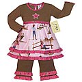 JoJo Designs Girl's Western Horse Cowgirl 2-piece Dress Set