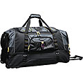 Travelers Club Black w/ Yellow Trim 30-inch Rolling Drop-Bottom Duffel Bag