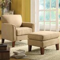 Uptown Collection Peat Microfiber Chair and Ottoman