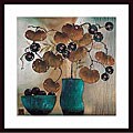 Margaret Hughlock 'Raku Bowl and Vase' Framed Print