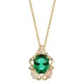 10k Black Hills Gold Green Helanite Necklace