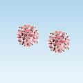 14k White Gold 5/8ct TDW Pink Diamond Stud Earrings (SI2)