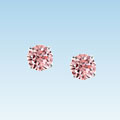 14k White Gold 1/5ct TDW Pink Diamond Stud Earrings (SI2)