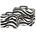 Zebra Print Faux Leather Decorative Wood Boxes (Set of 2)