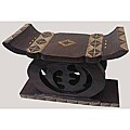 Hand-finished Ashanti 'Gye Nyame' Royal Stool (Ghana)
