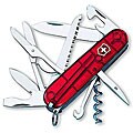 Swiss Army Huntsman 16-tool Clear Red Pocket Knife