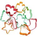 Colored 'Holiday' Metal Cookie Cutters (Pack of 9)