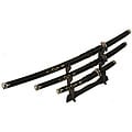 Dragon Samurai 3-piece Black Katana Sword Set
