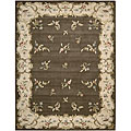 Free inviting info on Area rug Carved Hand-carved Brown Wool Rug (8' x 10'6)