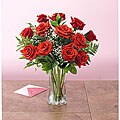 Bouquet of Long Stemmed Red Roses (One Dozen)