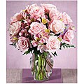 Pink Sapphire Bouquet (8 Roses and Assorted Flowers)