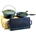 Texsport 5-piece Cast Iron Cookware Kit