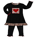 JoJo Designs Baby Girl's Heart and Leopard Print 2-piece Outfit
