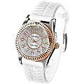Haurex Italy Girl's Rose Goldtone Promise Rubber Strap Watch