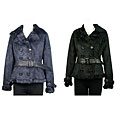 Basic Line Women's Plus Size Faux Shearling Jacket