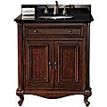 Arcadia 30-inch Black Granite Top White Undermount Sink Vanity