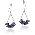 Stonique Creations Sterling Silver Amethyst Chip Earrings
