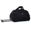 J World 'Christy' Black 20-inch Carry On Rolling Duffel