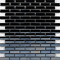 SomerTile 12x12-in Obsidian Subway 5/8x1-7/8-in Mirror Glass Mosaic Tile (Pack of 10)