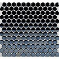 SomerTile 12x12-in Obsidian Penny 7/8-in Mirror Glass Mosaic Tile (Pack of 10)
