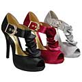 Liliana by Adi Women's Narrow Width Ruffle Peep-toe Platforms