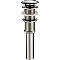 Glass Vessel Compatible Brushed Nickel Pop-up Drain
