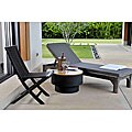 HotSpot Solid Base Revolver Fire Pit with Wooden Top