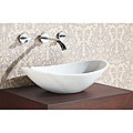 Oval White Marble Stone Vessel Sink