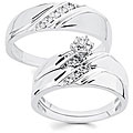 10k Gold His and Her 1/10ct TDW Diamond Wedding Ring Set (H-I, I1)