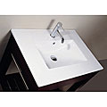Vitreous China 25-inch Square Bowl Bathroom Sink