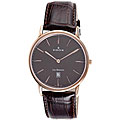 Edox Swiss Men's Les Bemonts Rose Goldtone Ultra-slim Watch