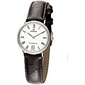 Edox Swiss Women's Les Genevez Ultra-slim White Dial Watch