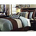 Handcrafted Blue Pintuck Faux Silk 8-piece Comforter Set