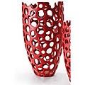 Nari 15-inch Red Mesh Accent Vase