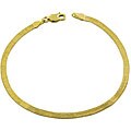 10k Gold Two-tone Reversible Herringbone Bracelet