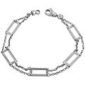 14k White Gold Square Contempo Bracelet