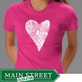 Los Angeles Pop Art Women's 'Heart Love' T-shirt