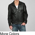 IZOD Men's Big & Tall New Zealand Lambskin Stand Collar Jacket