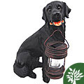 LED Solar Light Black Labrador Dog Lantern