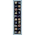 Hand-hooked Sailor Black Wool Runner (2'6 x 6')
