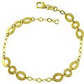 14k Yellow Gold Oval Rondo Bracelet