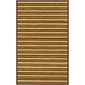 Hand-woven Brown Bamboo Rug (5' x 8')